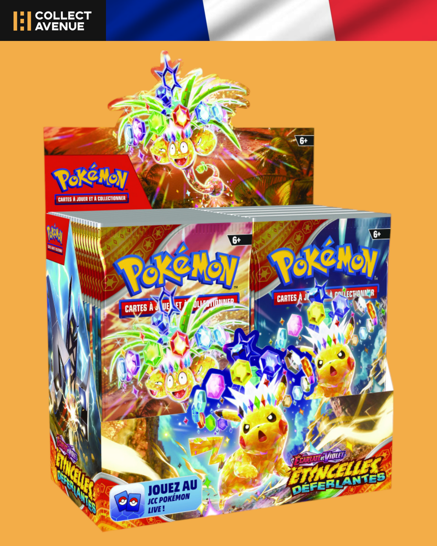 🚦Pokémon - Display de 36 Boosters - EV08 Étincelles Déferlantes FR🚦