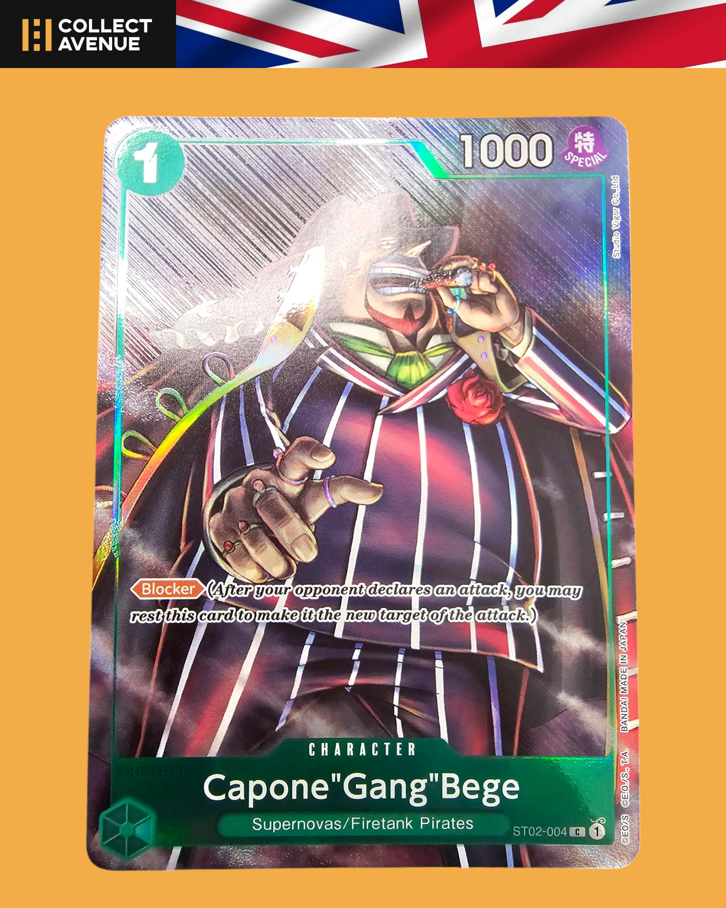 ☠️🚦One Piece Capone"Gang"Bege ST02-004 BEST SELECTION VOL.2 EN🚦☠️