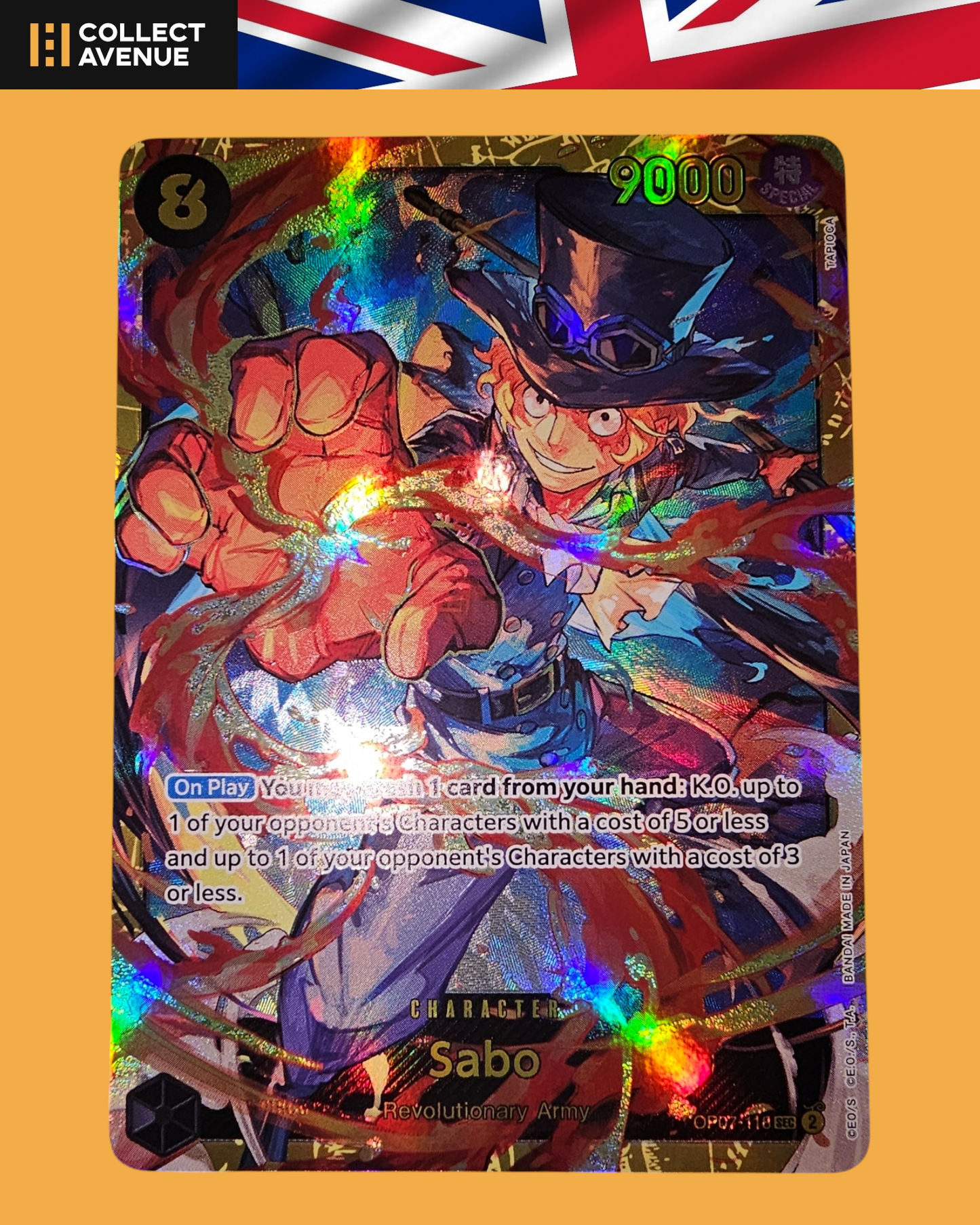 ☠️🚦ONE PIECE SABO OP07-118 SEC ALT ART EN🚦☠️