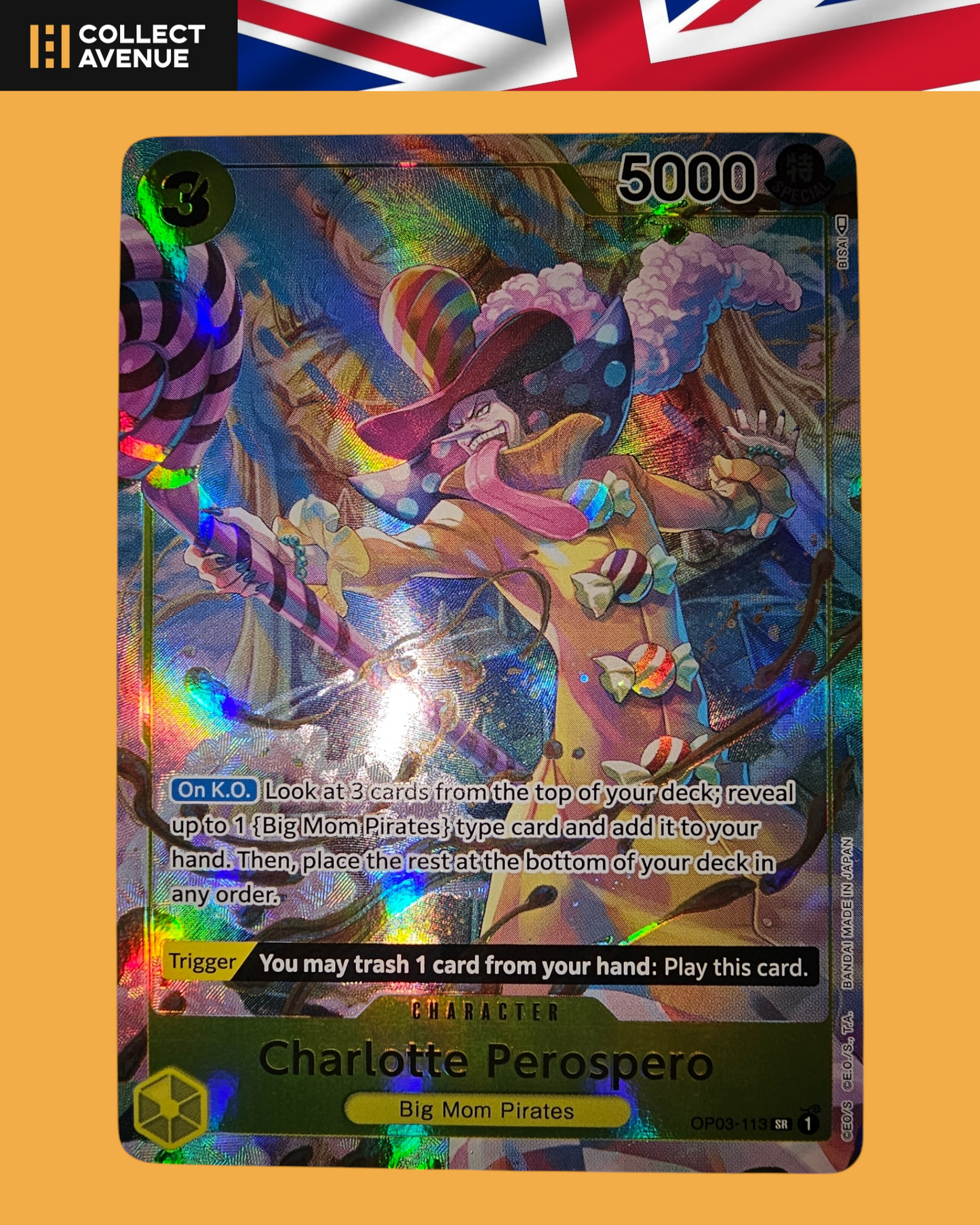 ☠️🚦ONE PIECE CHARLOTTE PEROSPERO OP03-113 SR ALT ART EN🚦☠️