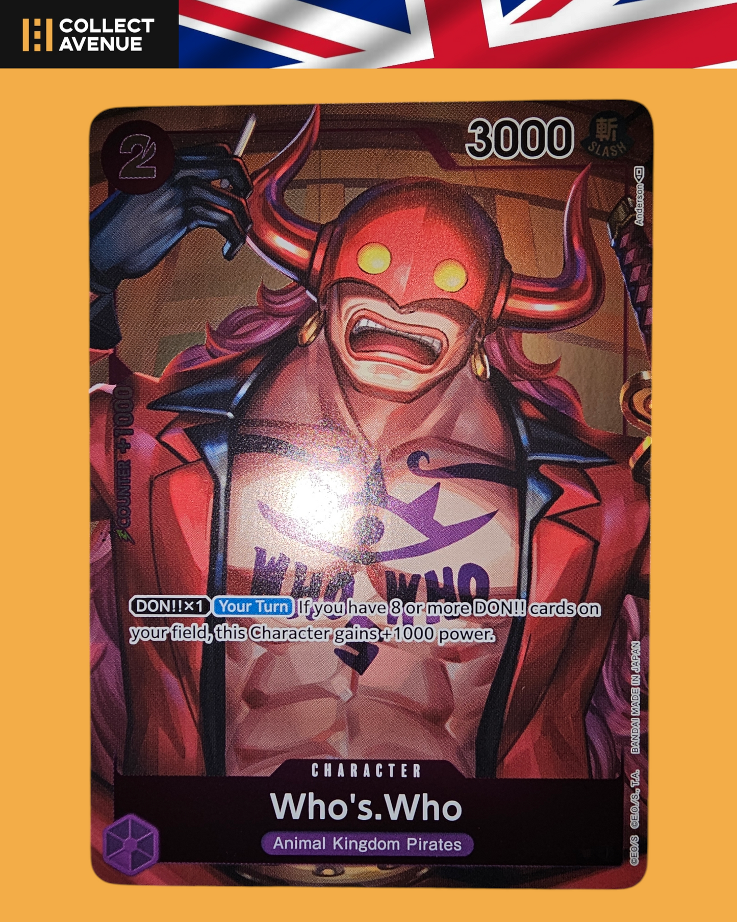 ☠️🚦ONE PIECE WHO'S. WHO OP01-109 UC ALT ART EN🚦☠️