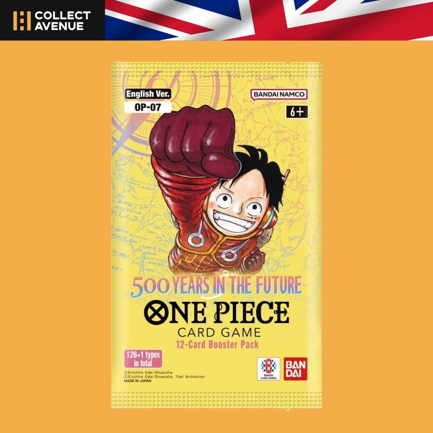 Booster à l'unité One Piece OP07 500 Years in the Future, version anglaise scellée