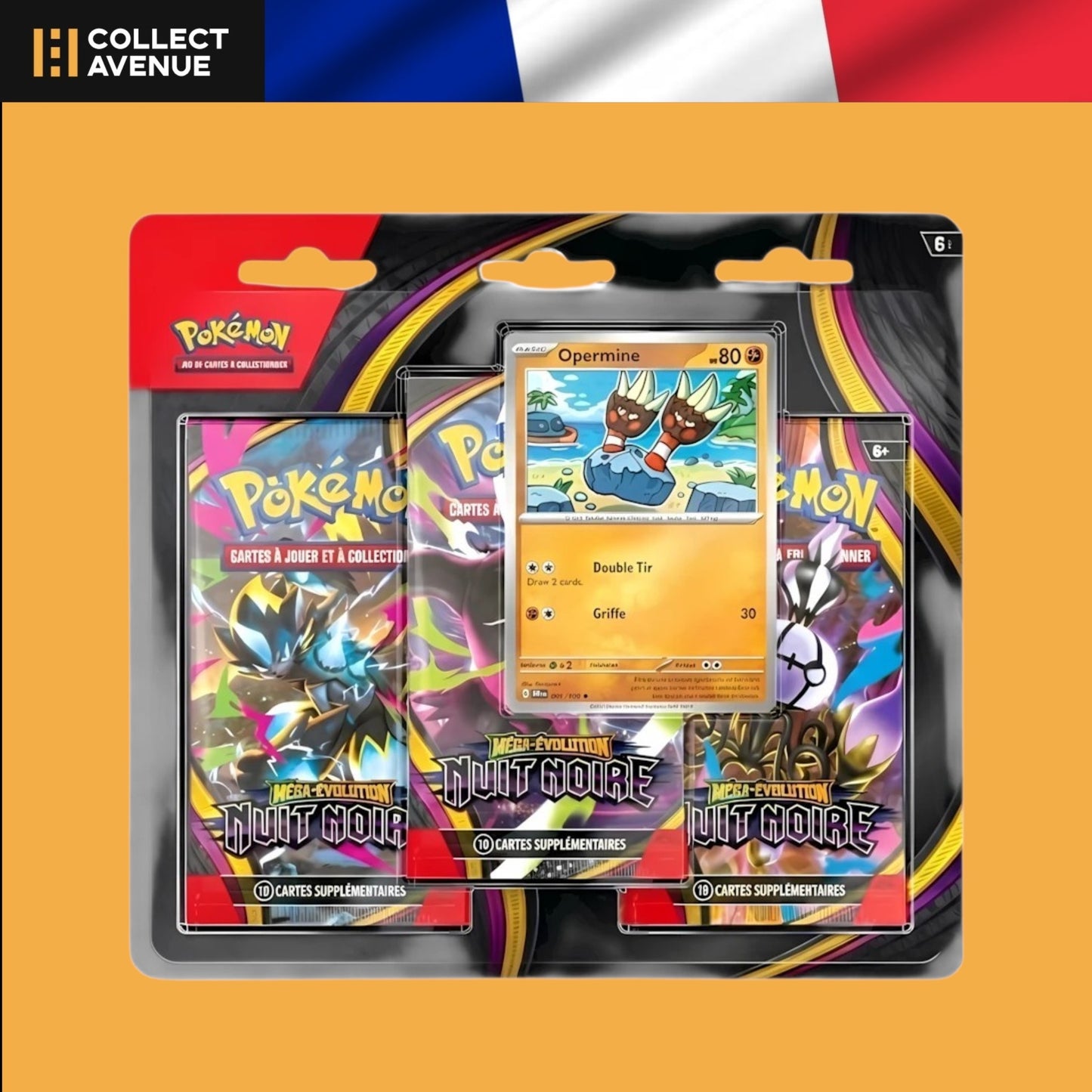 🚦Précommandes - Pokémon - Tripack - Nuit Noire - ME05 - FR🚦