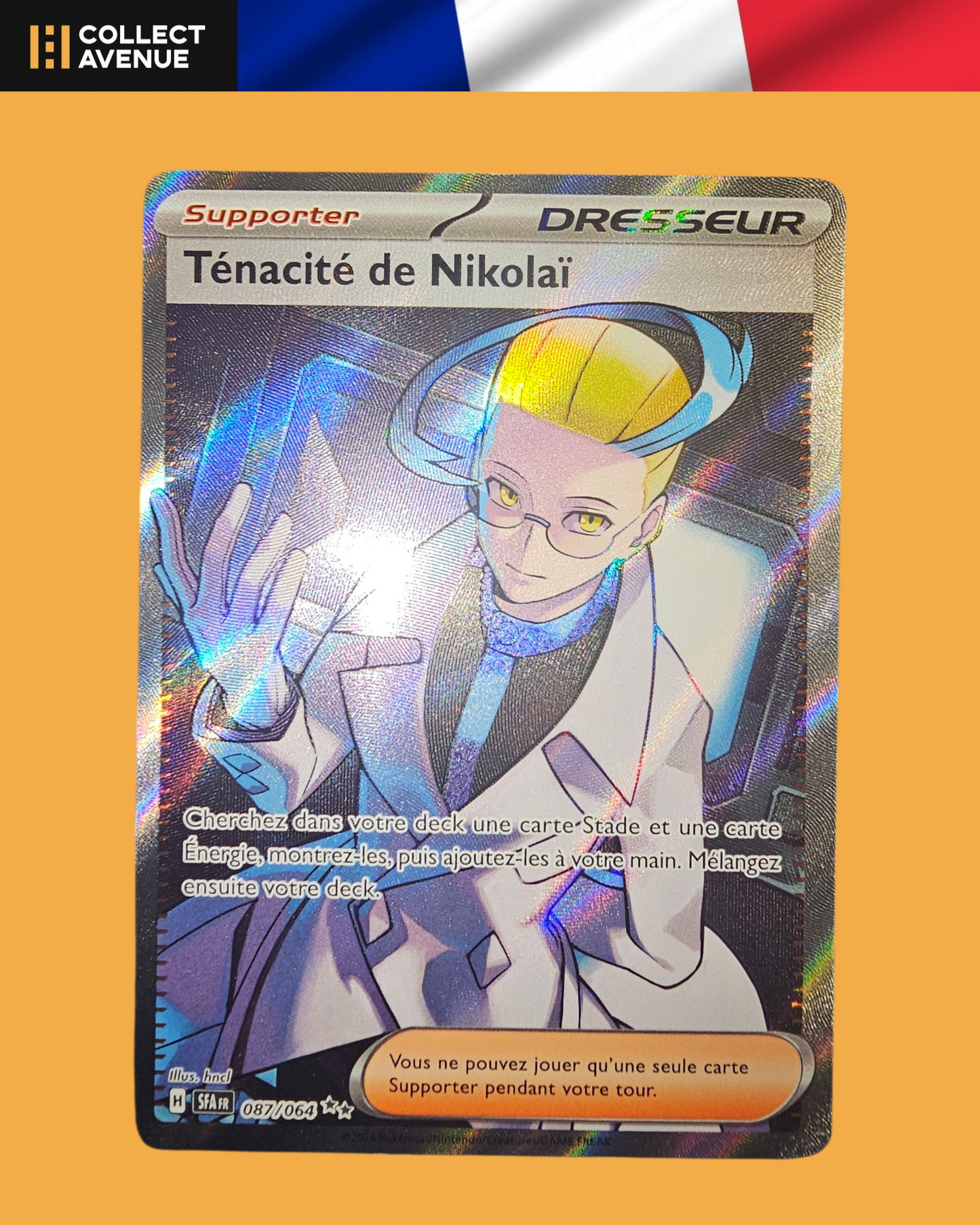 🚦Carte Pokémon Ténacité de Nikolaï Dresseur FA 087/064 FR🚦