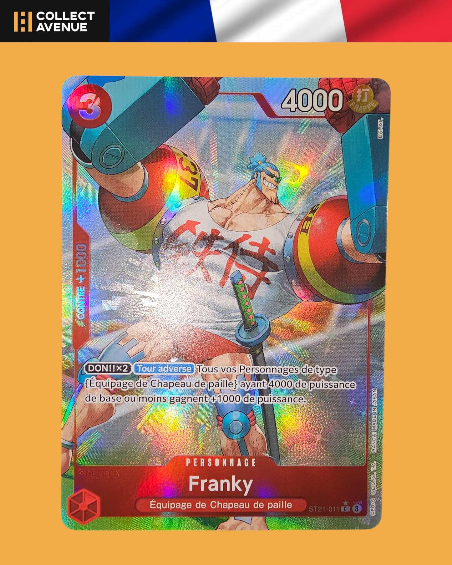 ☠️🚦One Piece Franky ST21-011 C Deck Ex Gear5 FR🚦☠️