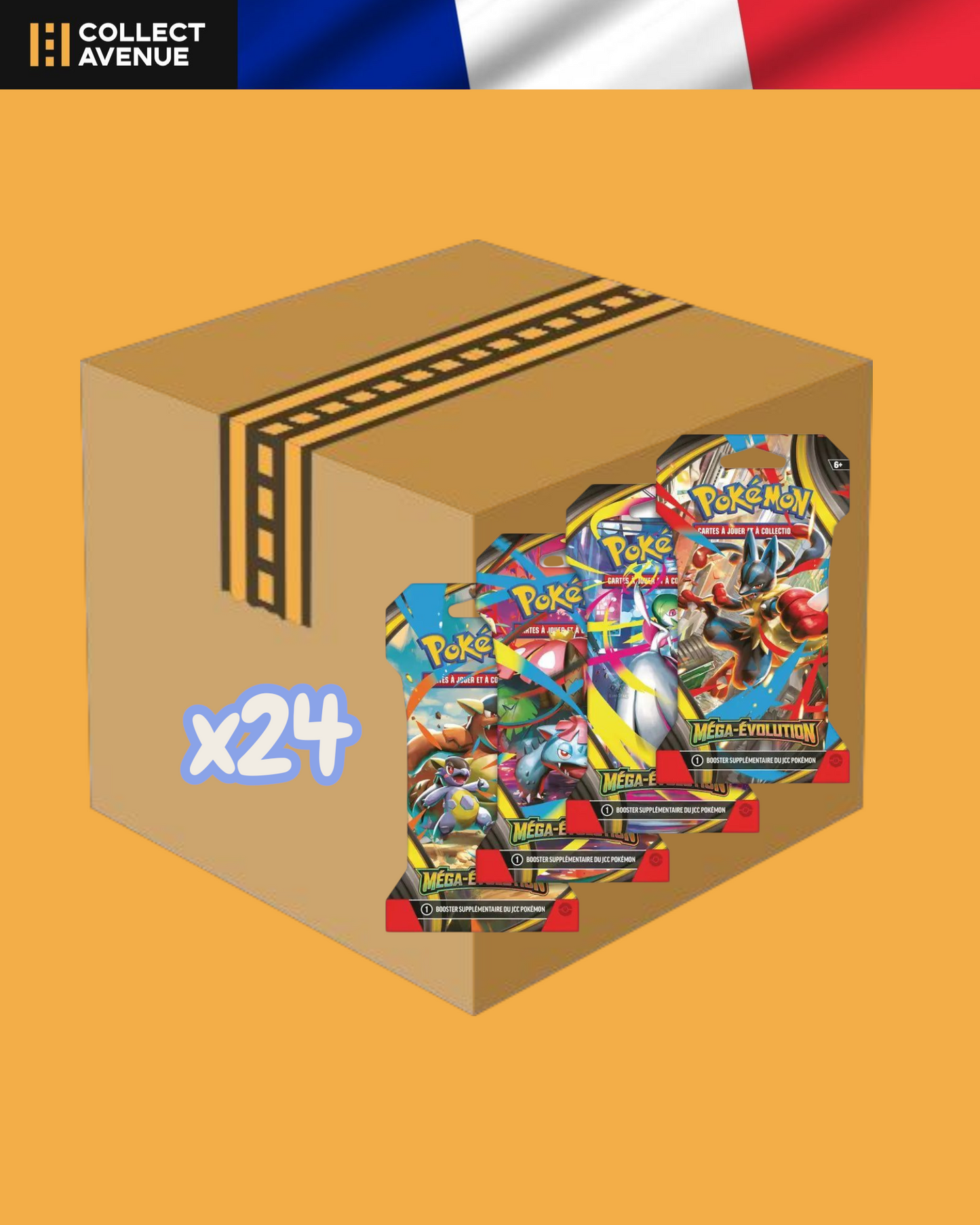 🚦 Pokémon - Case de 24 Boosters sous Blisters - Méga Evolution - ME01 FR🚦