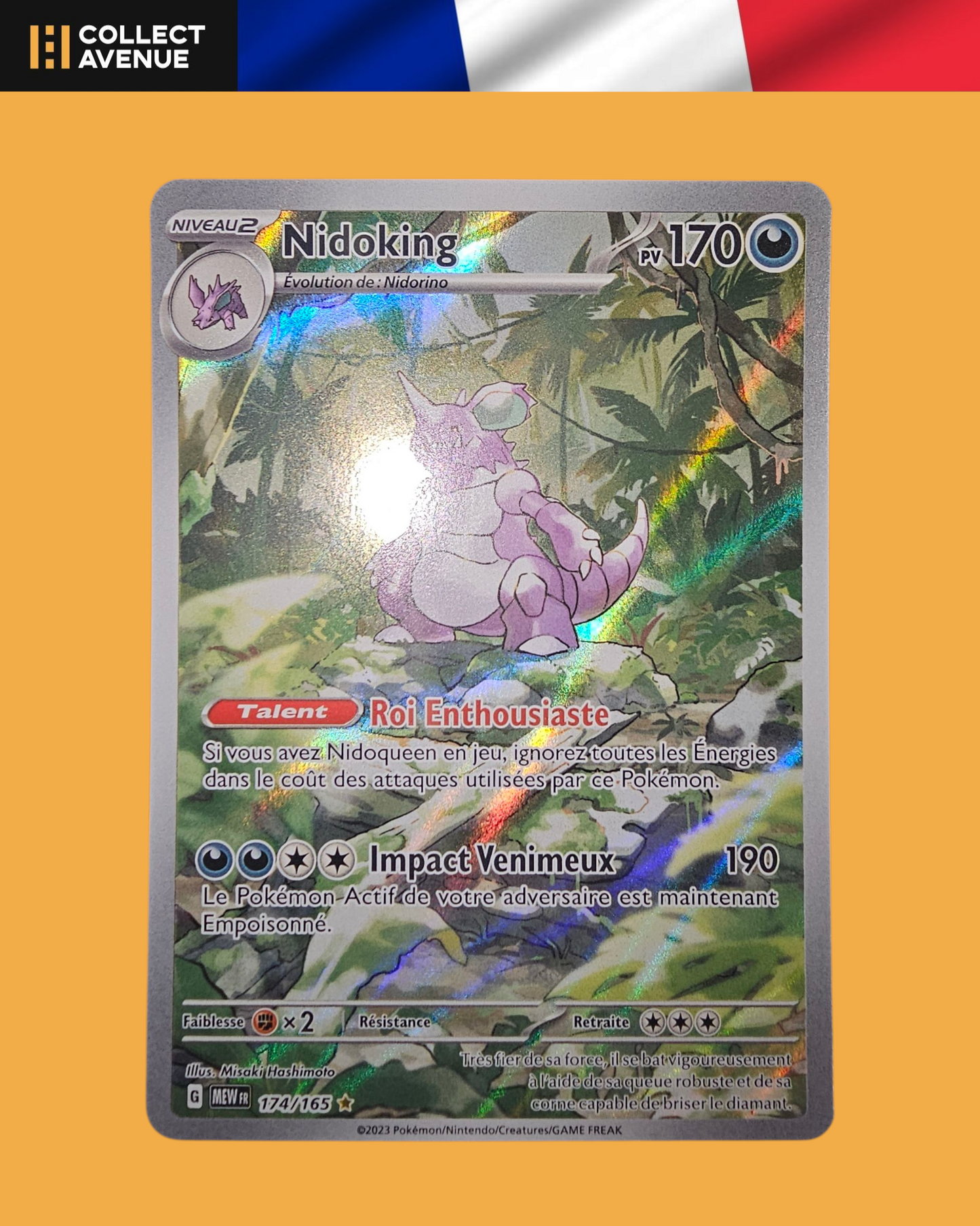 🚦Carte Pokémon Nidoking 174/165 FR🚦