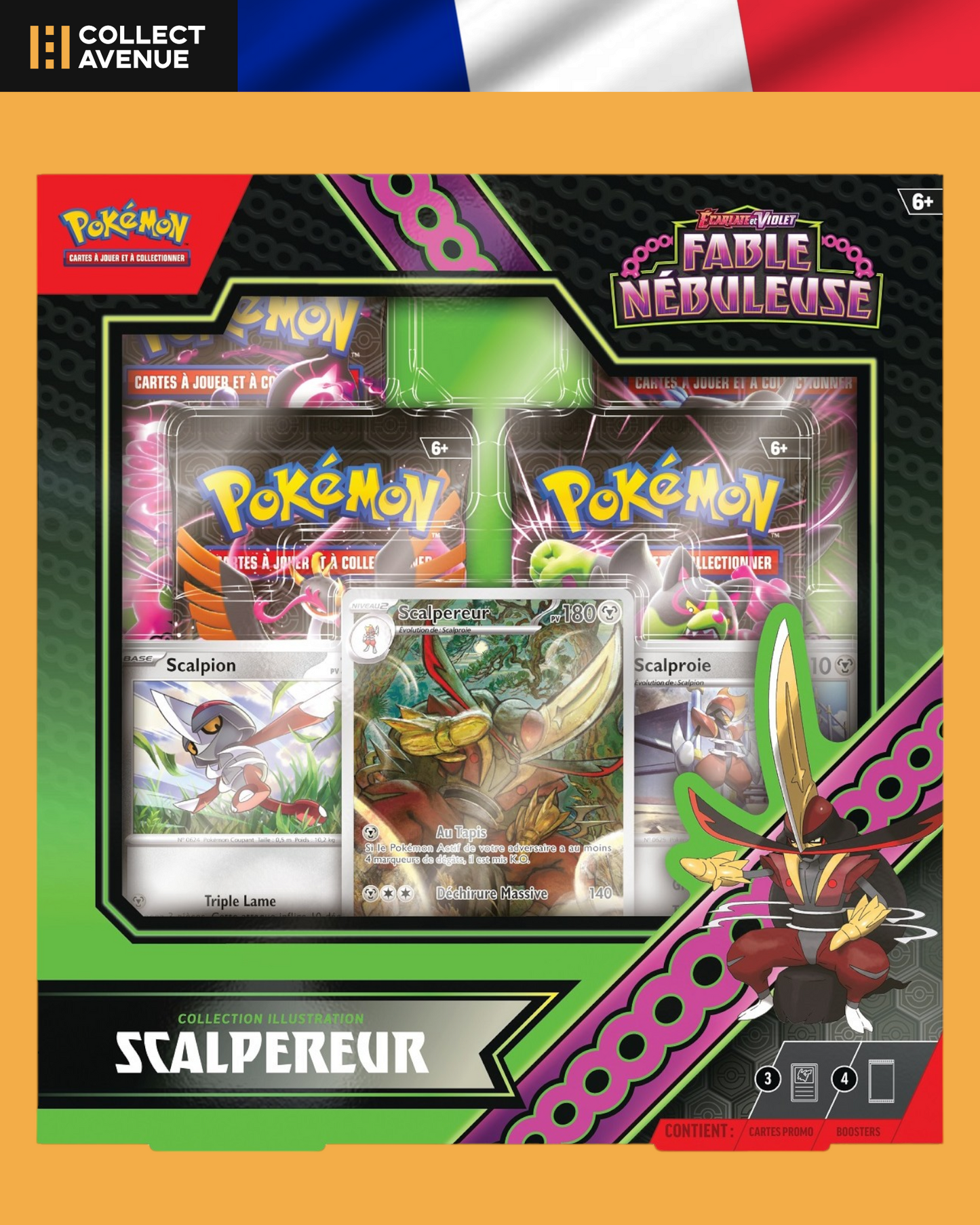 🚦Pokémon - Coffret Collection Illustration Scalpereur- EV06.5 Fable Nébuleuse🚦