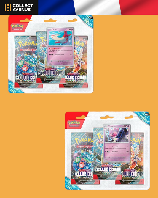 🚦Pokémon - Tripack 3 boosters - EV07 Couronne Stellaire🚦 illustration aléatoire