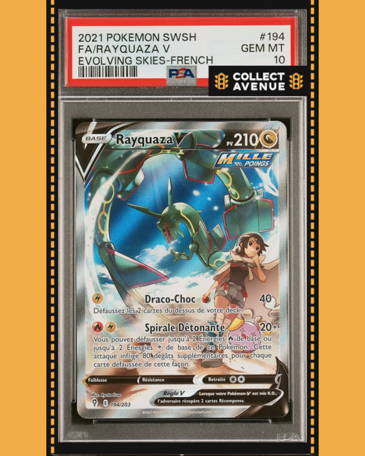 🚦2021 POKEMON RAYQUAZA V ALTERNATIVE FR PSA10 EVOLUTION CELESTE 194/203🚦