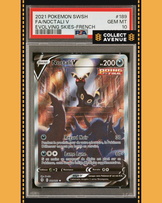 🚦2021 POKEMON NOCTALI V ALTERNATIVE FR PSA10 EVOLUTION CELESTE 189/203🚦