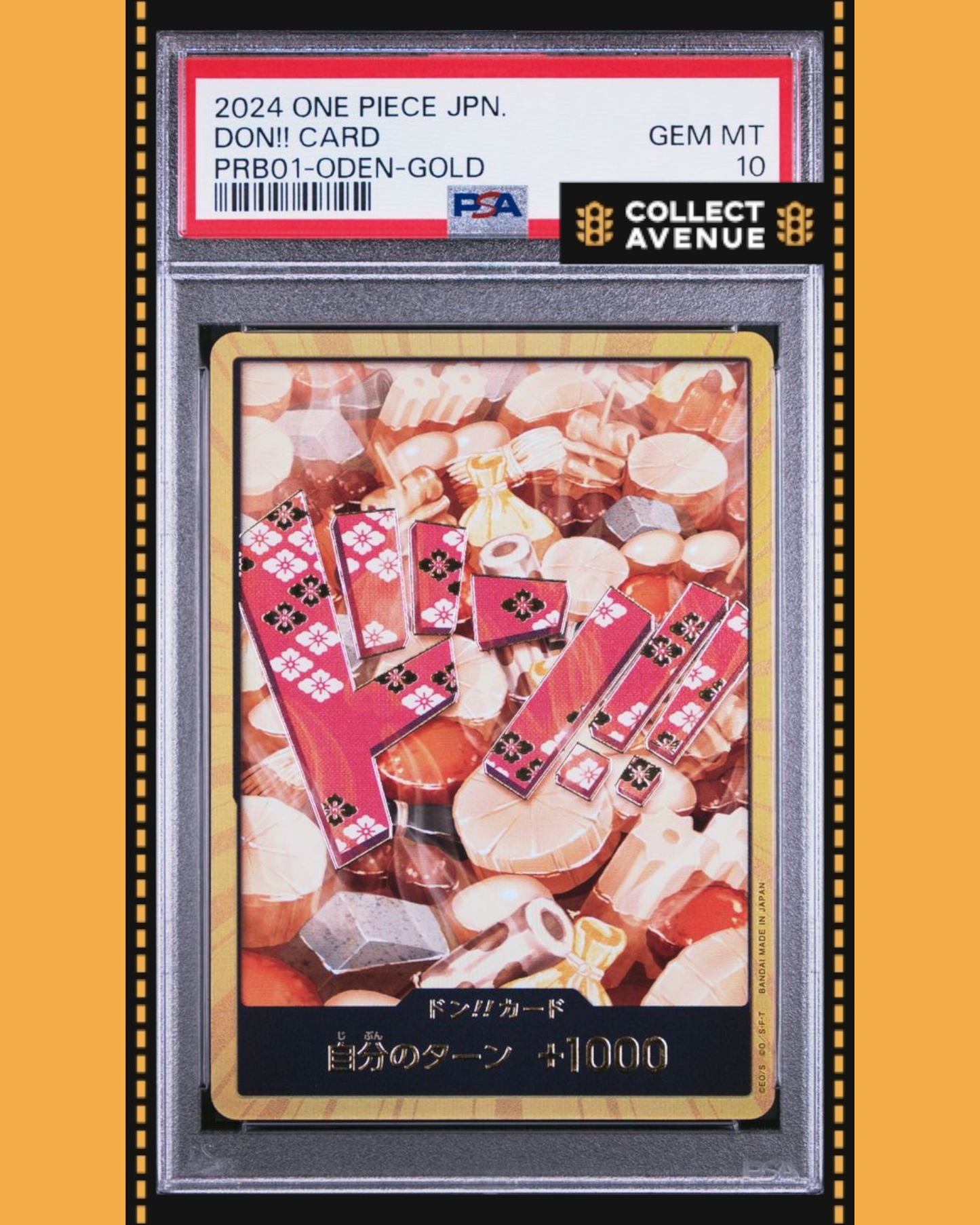 ☠️🚦DON!! ODEN GOLD PRB01 ALT ART JPN ONE PIECE PSA 10🚦☠️