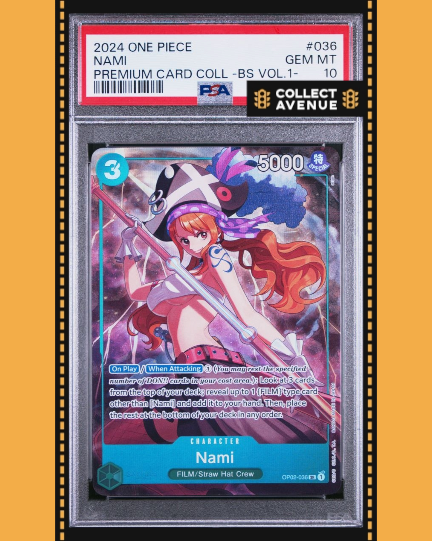 ☠️🚦2024 ONE PIECE PSA 10 NAMI PREMIUM CARD COLLECTION BEST SET VOL 1 EN🚦☠️