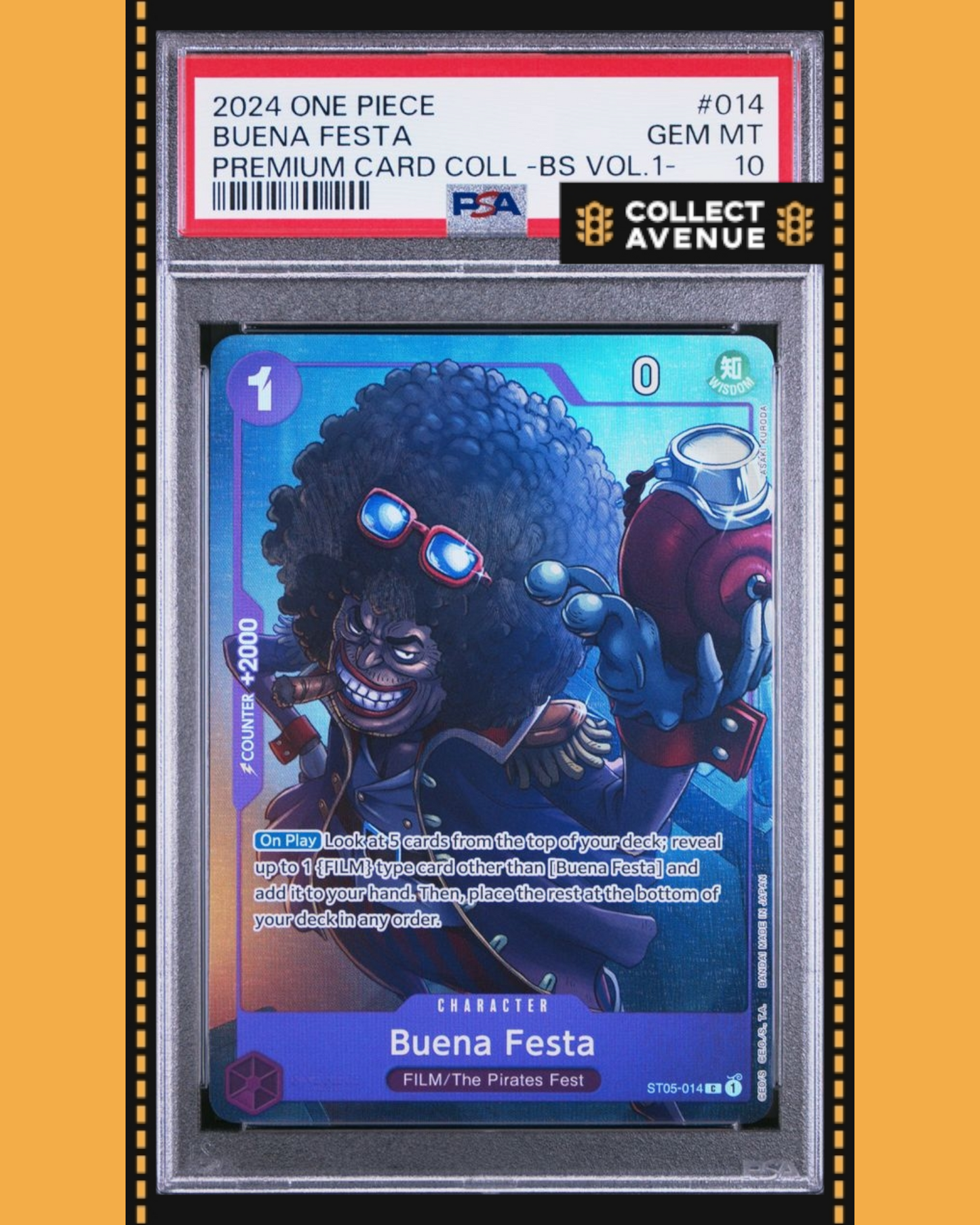 ☠️🚦BUENA FESTA ST05-014 PREMIUM CARD COLL BEST SET VOL 1 EN ONE PIECE PSA 10🚦☠️