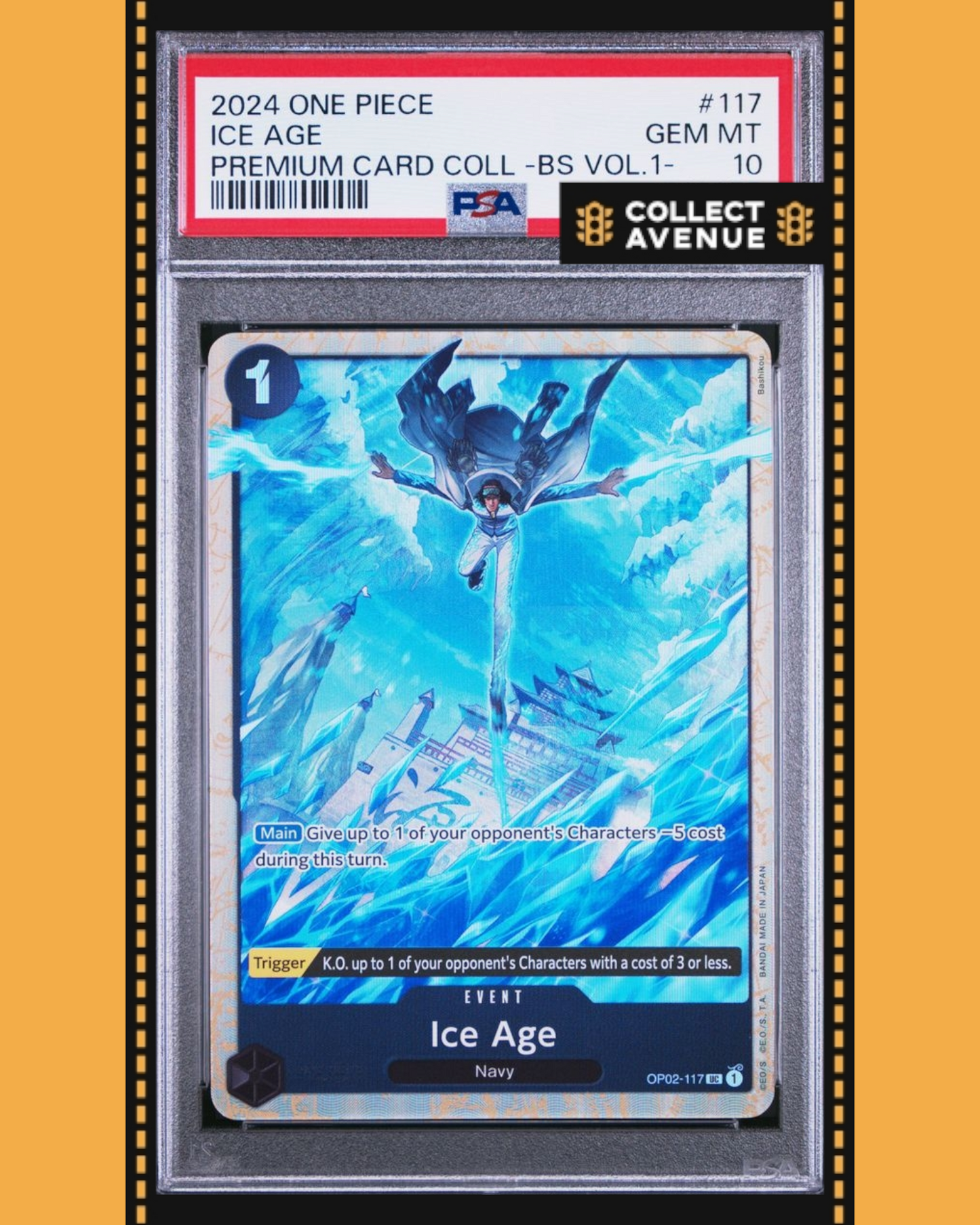 ☠️🚦ICE AGE OP02-117 PREMIUM CARD COLL BEST SET VOL 1 EN ONE PIECE PSA 10🚦☠️