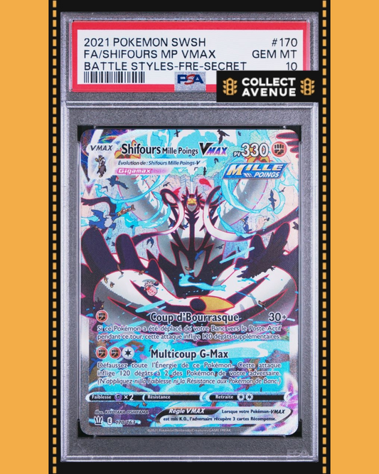 🚦2021 POKEMON PSA 10 SHIFOURS MILLE POINGS VMAX ALTERNATIVE 170/163 FR🚦