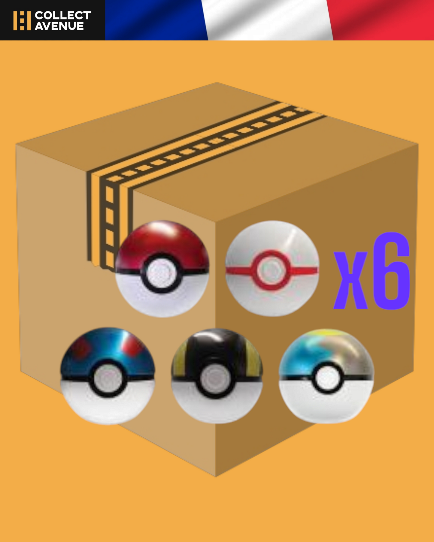 🚦 Pokémon -Case x6 Pokéball 3 Boosters FR (dont 2 Epée et Bouclier)🚦