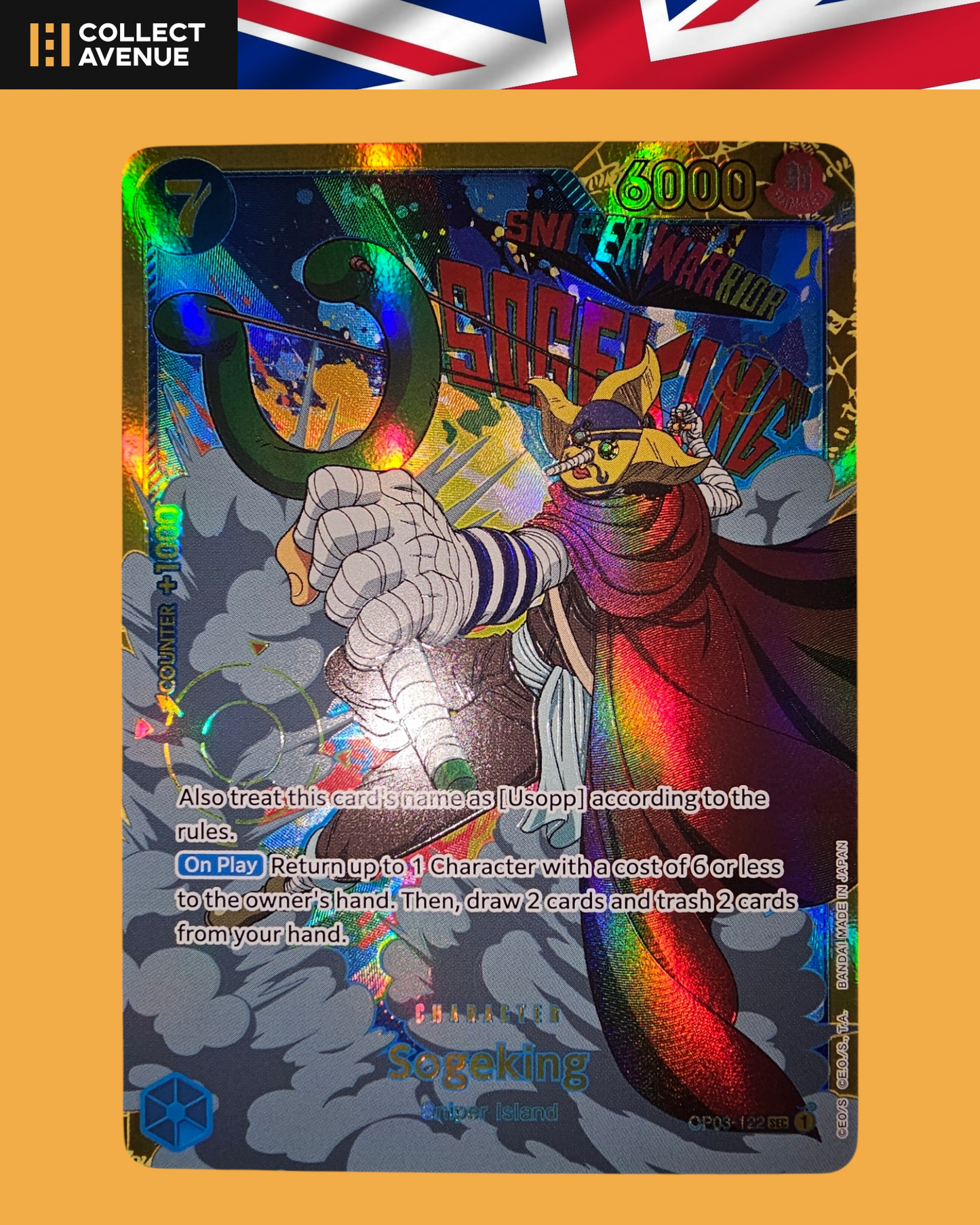 ☠️🚦ONE PIECE SOGEKING OP03-122 SEC ALT ART EN🚦☠️