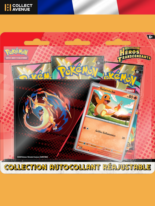 🚦Pokémon - Tripack – Salamèche – Héros Transcendants – ME2.5 - FR🚦