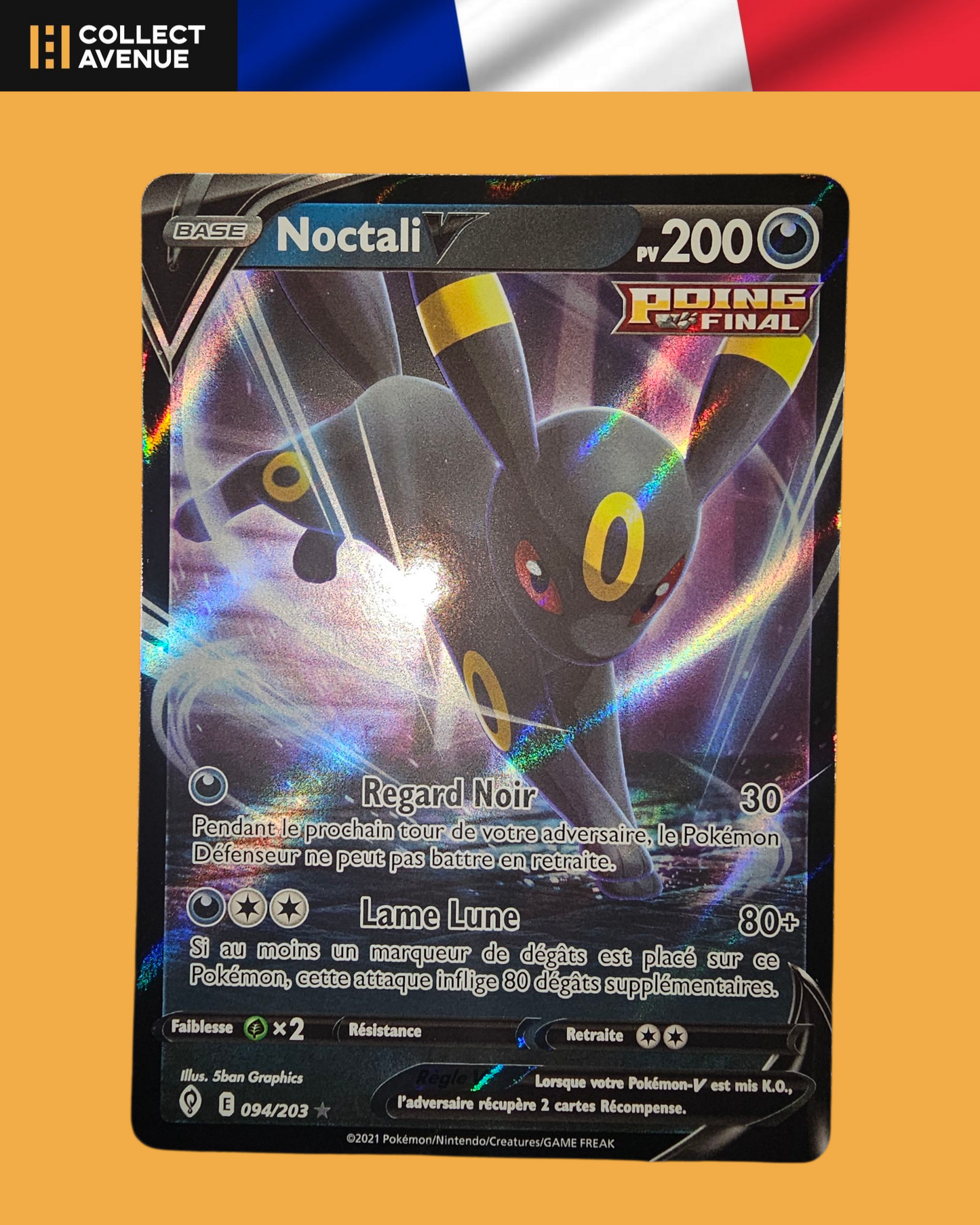 🚦Carte Pokémon Noctali V 094/203 FR🚦
