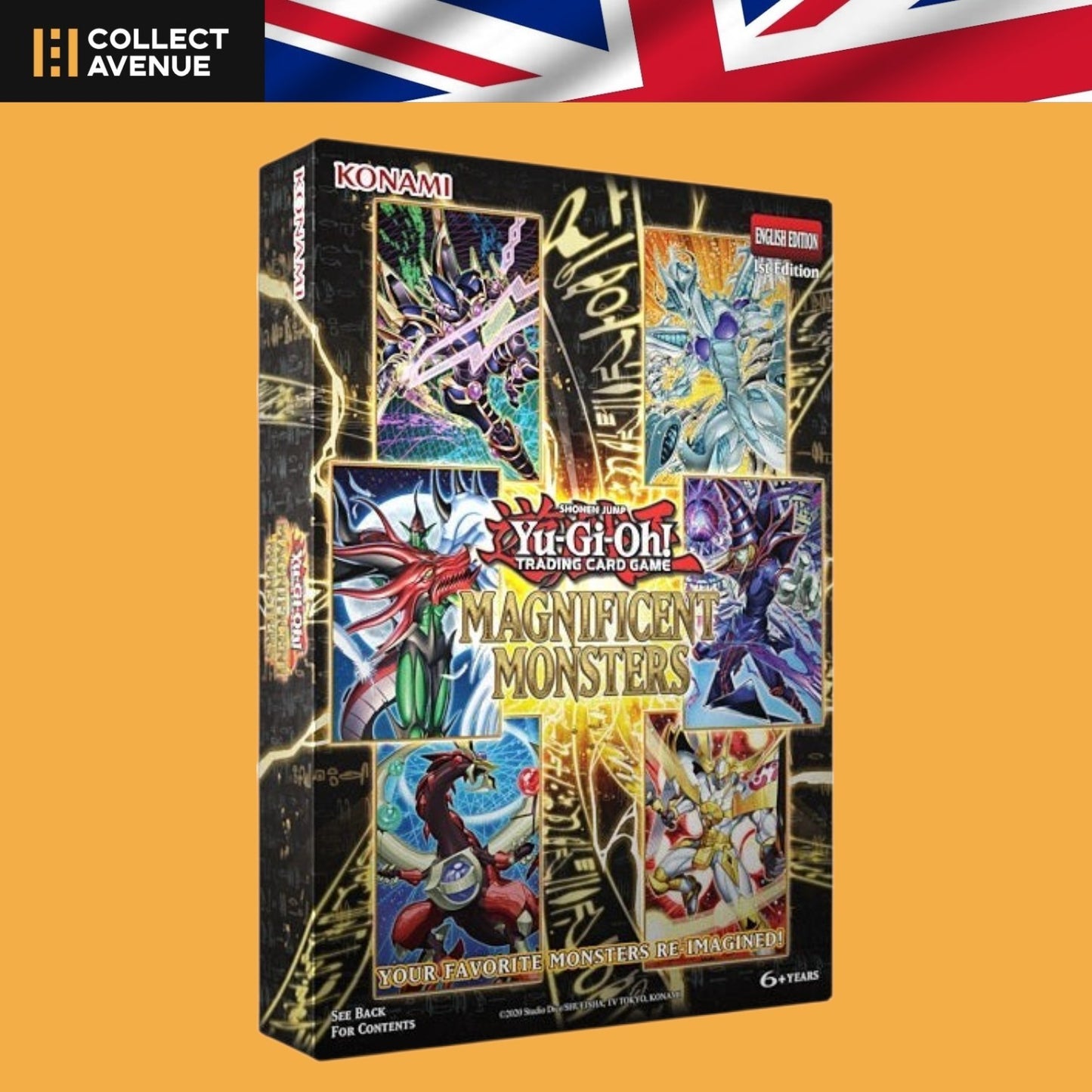 Coffret Yu-Gi-Oh! Magnificent Monsters version anglaise, 3 boosters de 5 cartes Ultra Rare, rareté Grand Master Rare