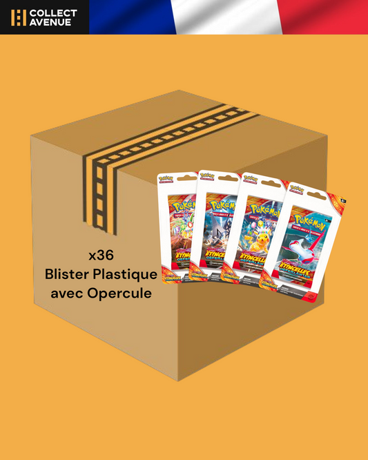 🚦 Pokémon - Case de 36 Boosters sous Blisters Plastique avec Opercule EV08 Étincelles Déferlantes FR🚦