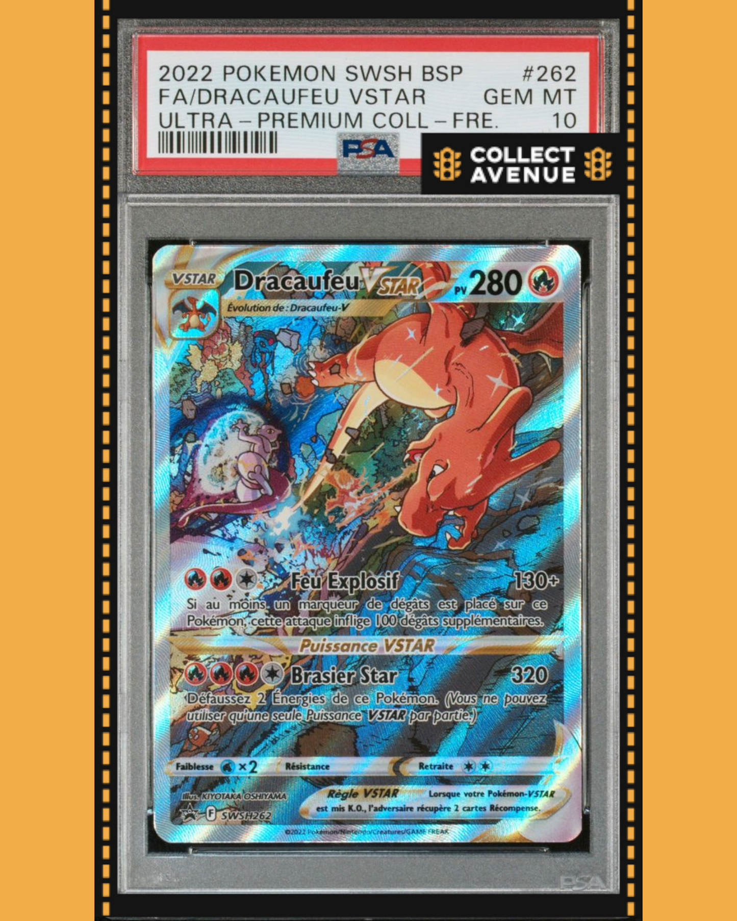 🚦2022 POKEMON TRIO SEQUENTIEL DRACAUFEU FR PSA10 PROMO ULTRA PREMIUM COLLECTION🚦