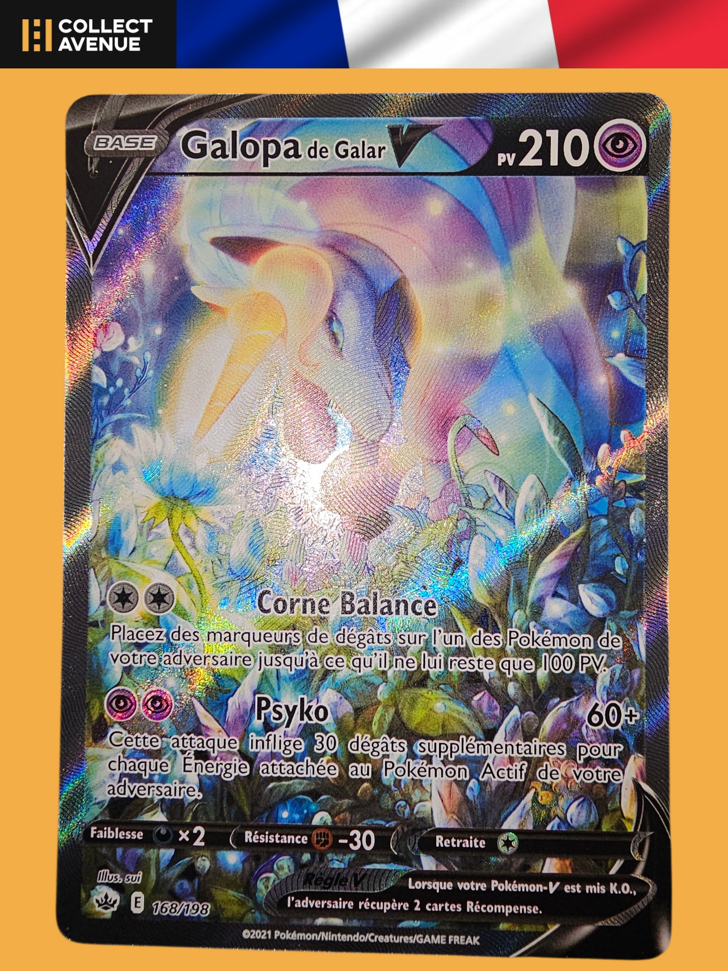 🚦Carte Pokémon Galopa de Galar V 168/198 FR🚦