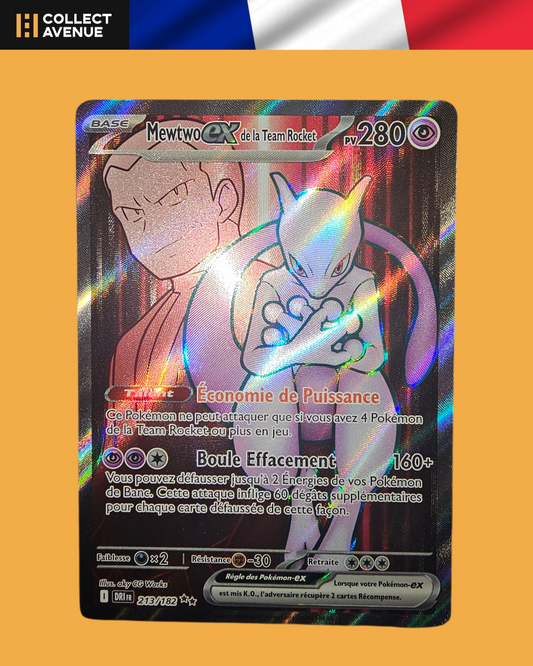 🚦Carte Pokémon Mewtwo Ex de la Team Rocket 213/182 FR🚦