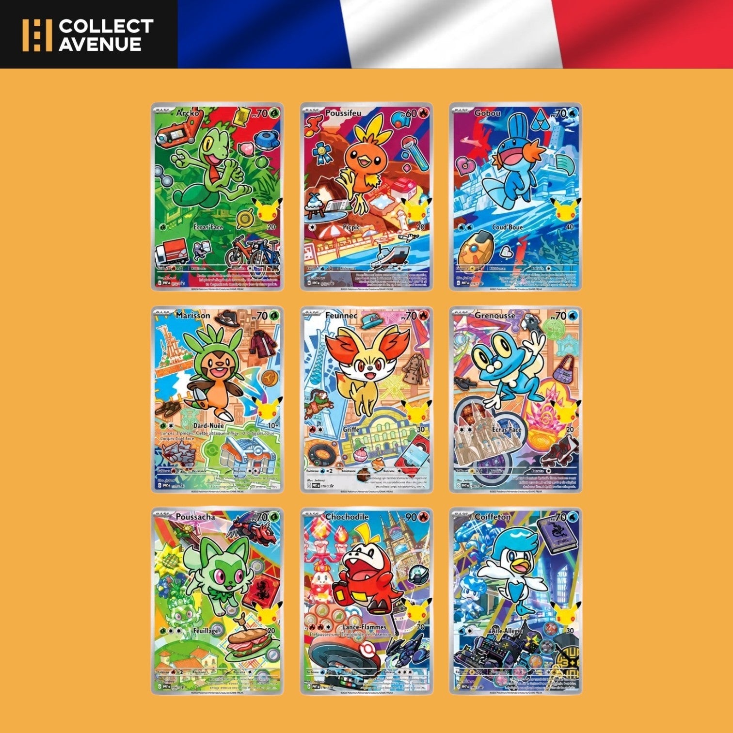 Coffret 30 ans Pokémon Premiers Partenaires Série 3, contenu et boosters