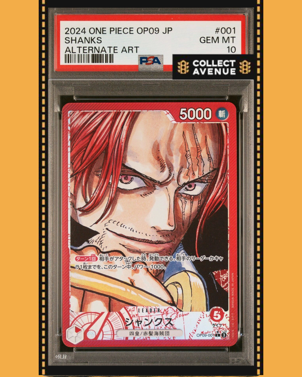 One Piece - Shanks OP09-001 Leader Alt Art - PSA 10 - Version Japonaise