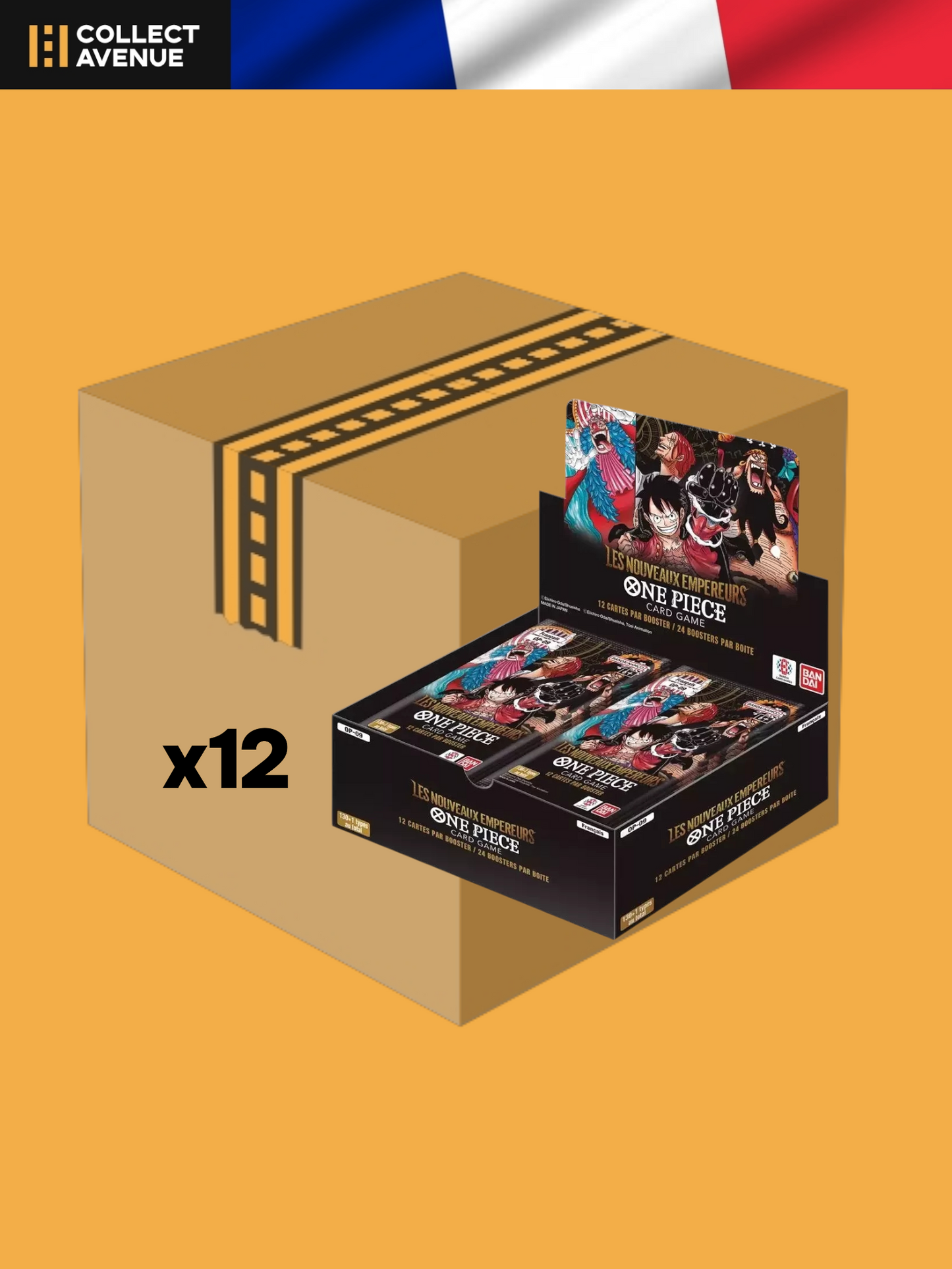 ☠️🚦One Piece - Case de 12 Displays - OP09 Les Nouveaux Empereurs - Version Française First Print🚦☠️