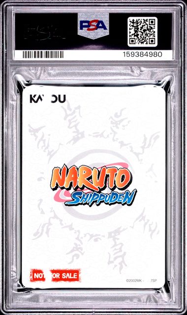 Verso de la carte Naruto Uzumaki PR-003 gradée PSA 10, certification PSA 159384980