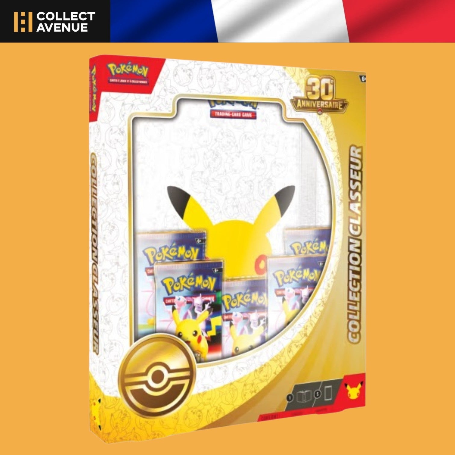 Coffret Collection Classeur 30e Anniversaire Pokémon, version française scellée, classeur 9 pochettes et 5 boosters