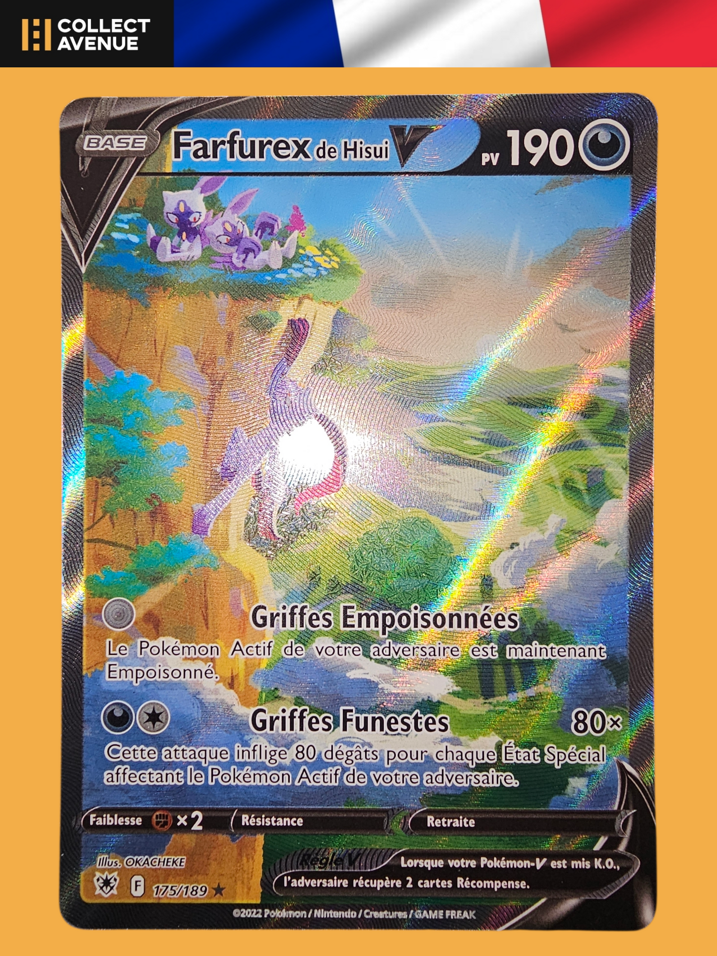 🚦Carte Pokémon Farfurex de Hisui V 175/189 FR🚦