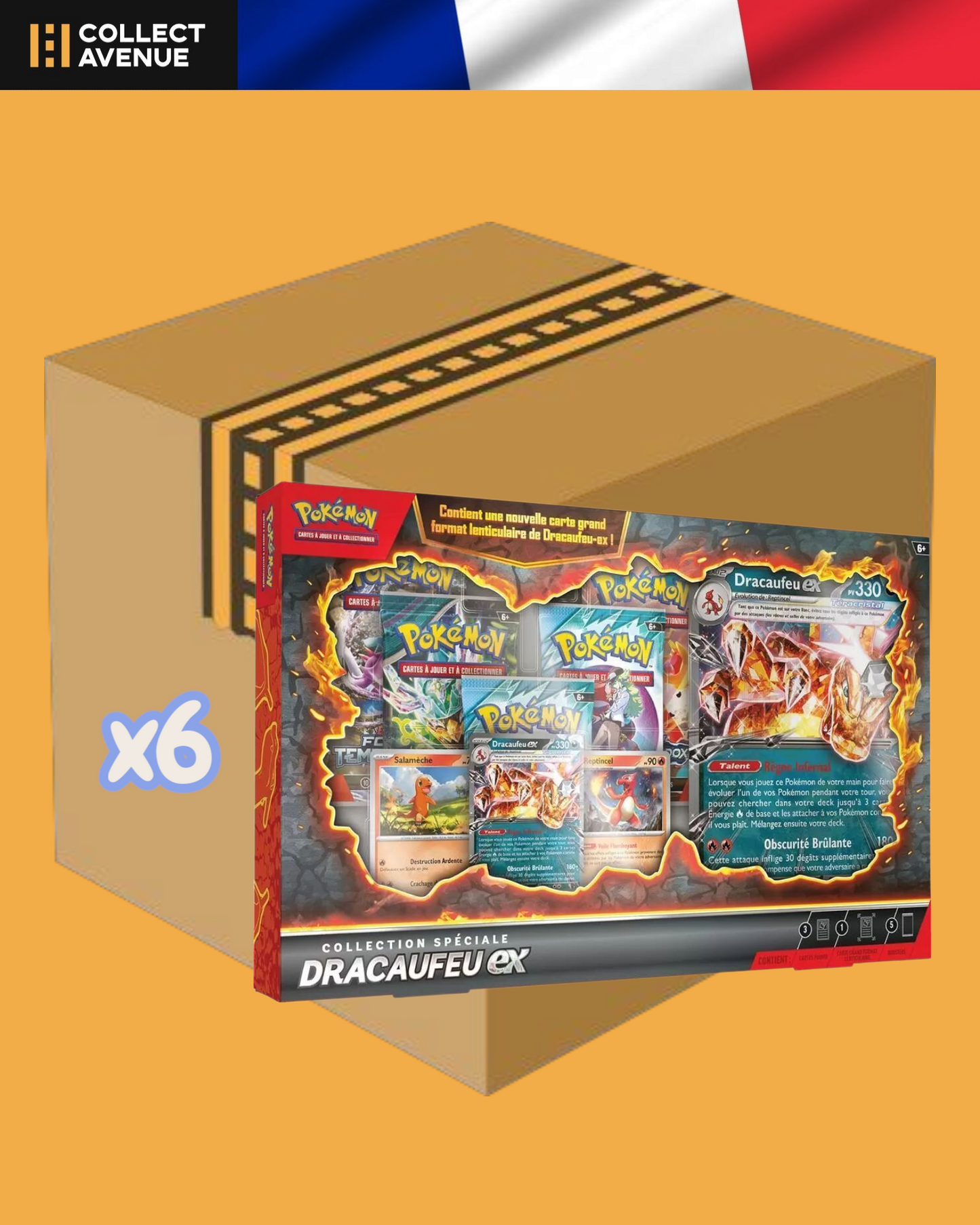 🚦Pokémon - x 6 Coffret Spécial Collection Dracaufeu Ex FR🚦