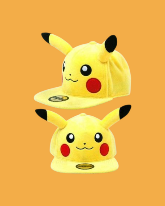 🚦Pokémon - Casquette - Pikachu - Version Peluche🚦