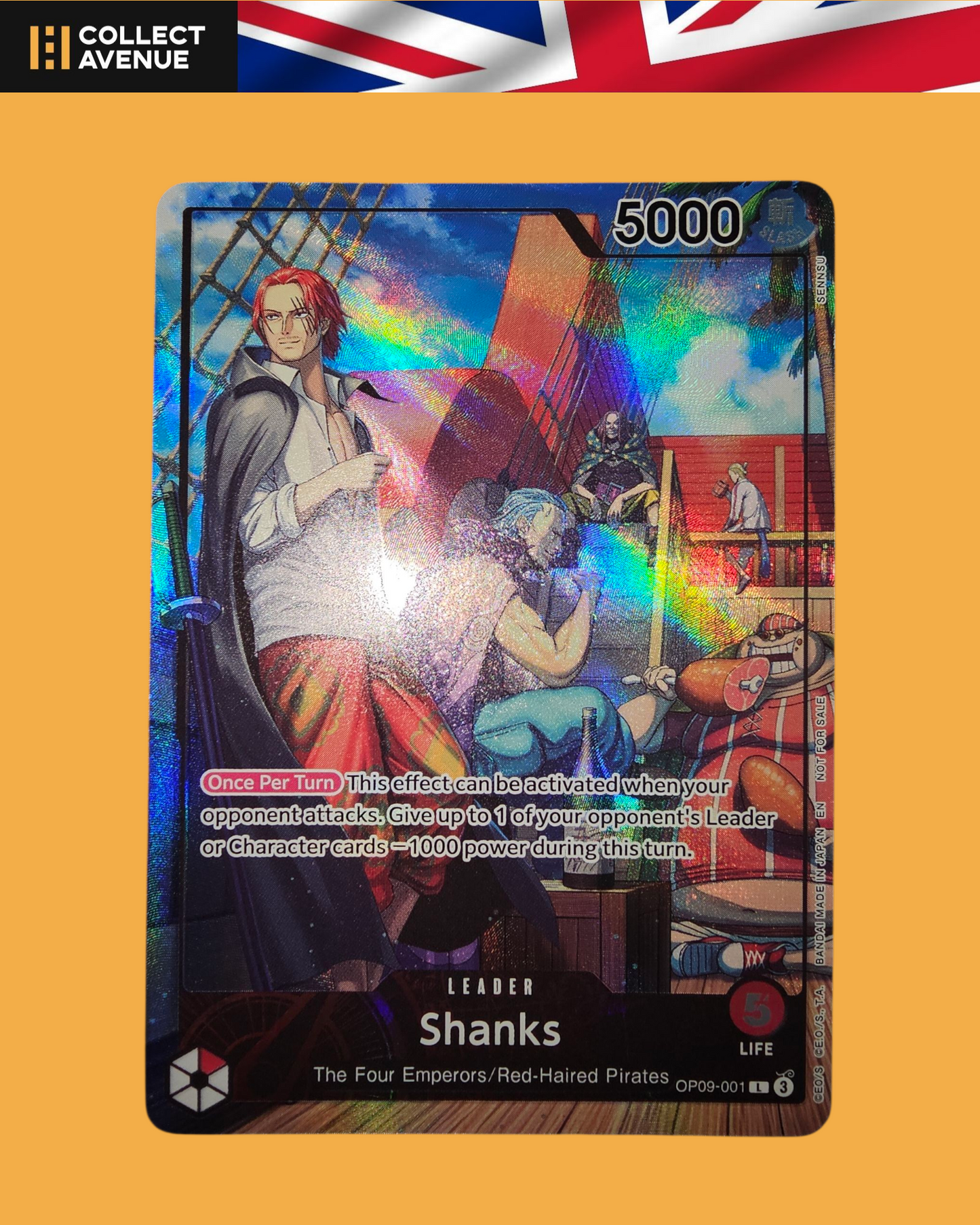 ☠️🚦One Piece Shanks Leader PSA Magazine Carte Promo Exclusive OP09-001 L EN🚦☠️