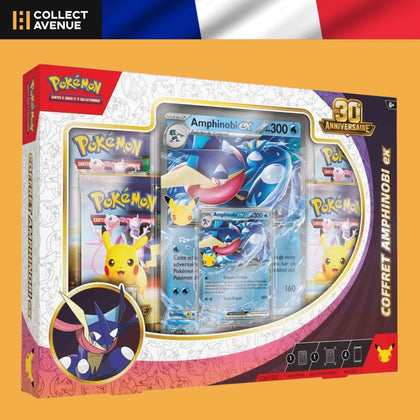 Pokémon - Coffret 4 Boosters 30e Anniversaire Amphinobi-ex - Version Française (Précommande)