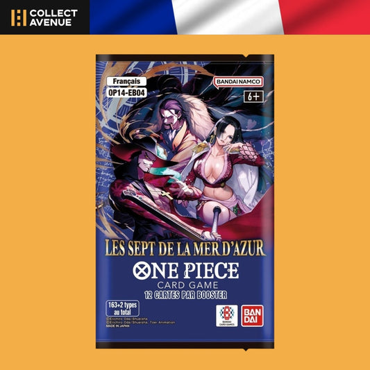 Booster à l'unité One Piece OP14 Les Sept de la Mer d'Azur, version française scellée