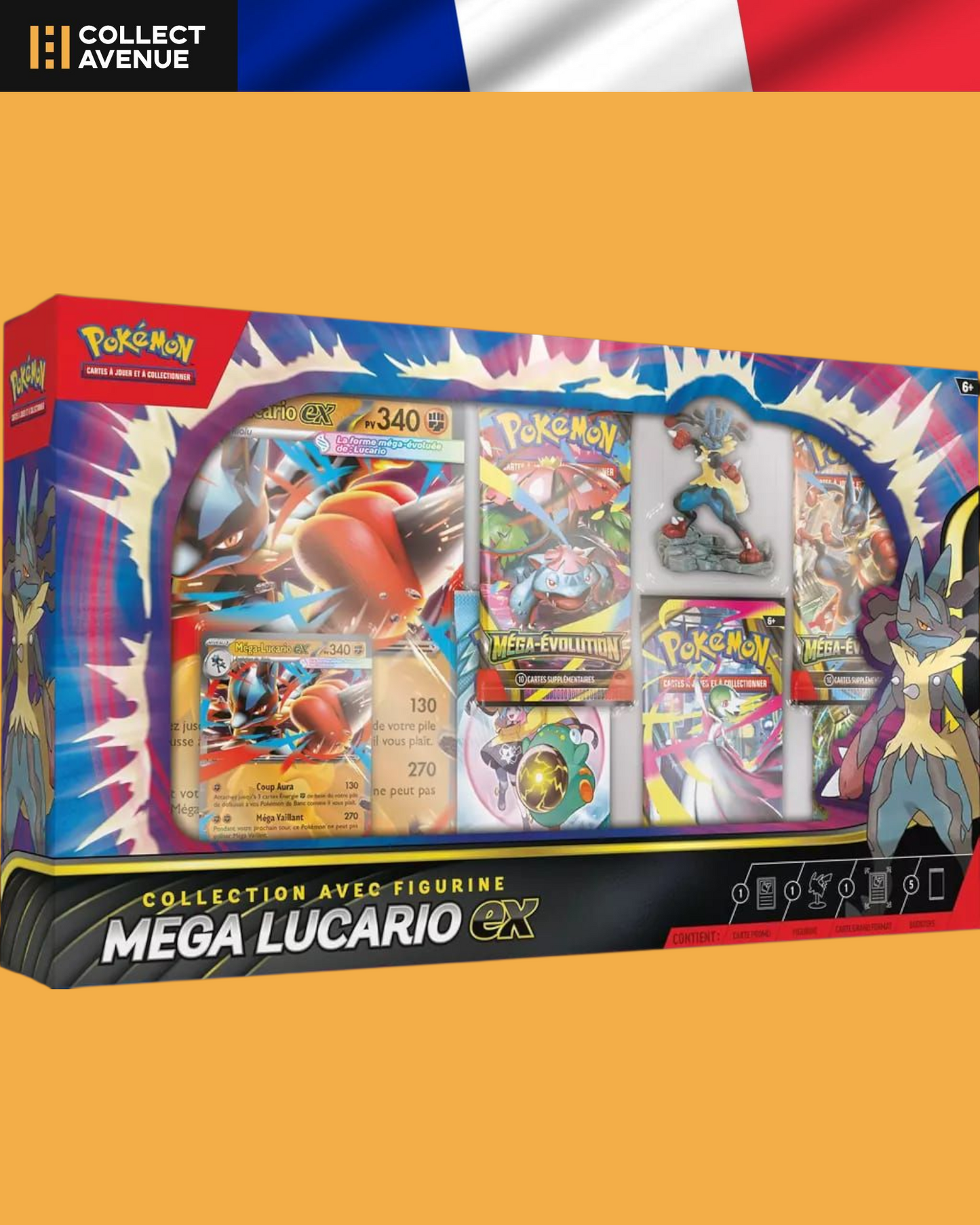 🚦Pokémon - Coffret Collection Figurine - Méga Lucario EX - FR🚦