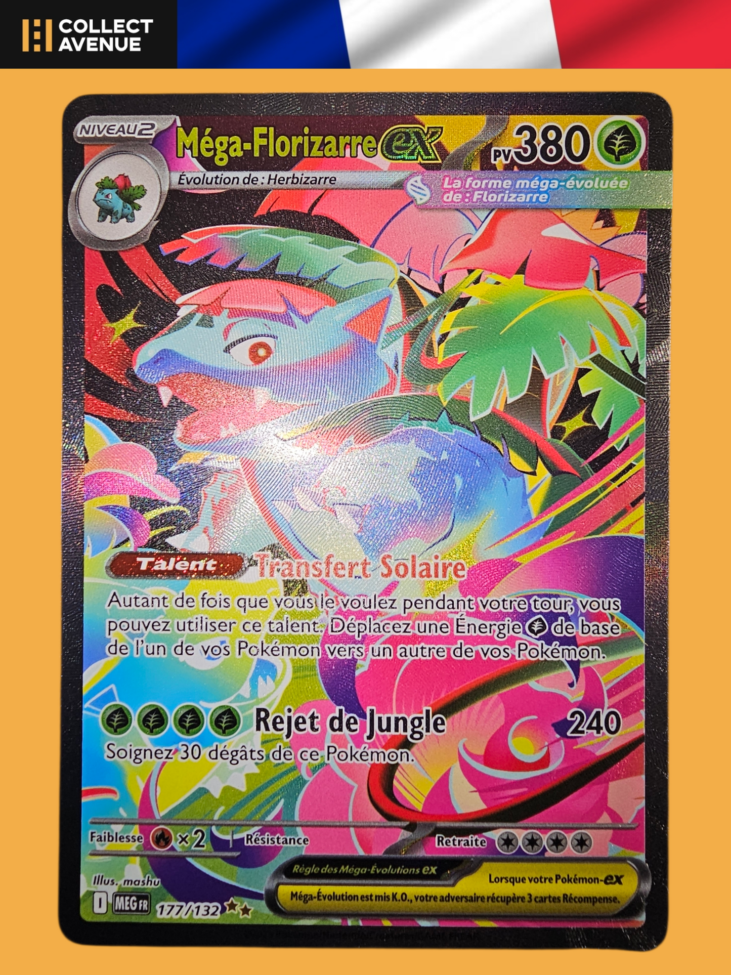 🚦Carte Pokémon Méga-Florizarre EX 172/132 FR🚦