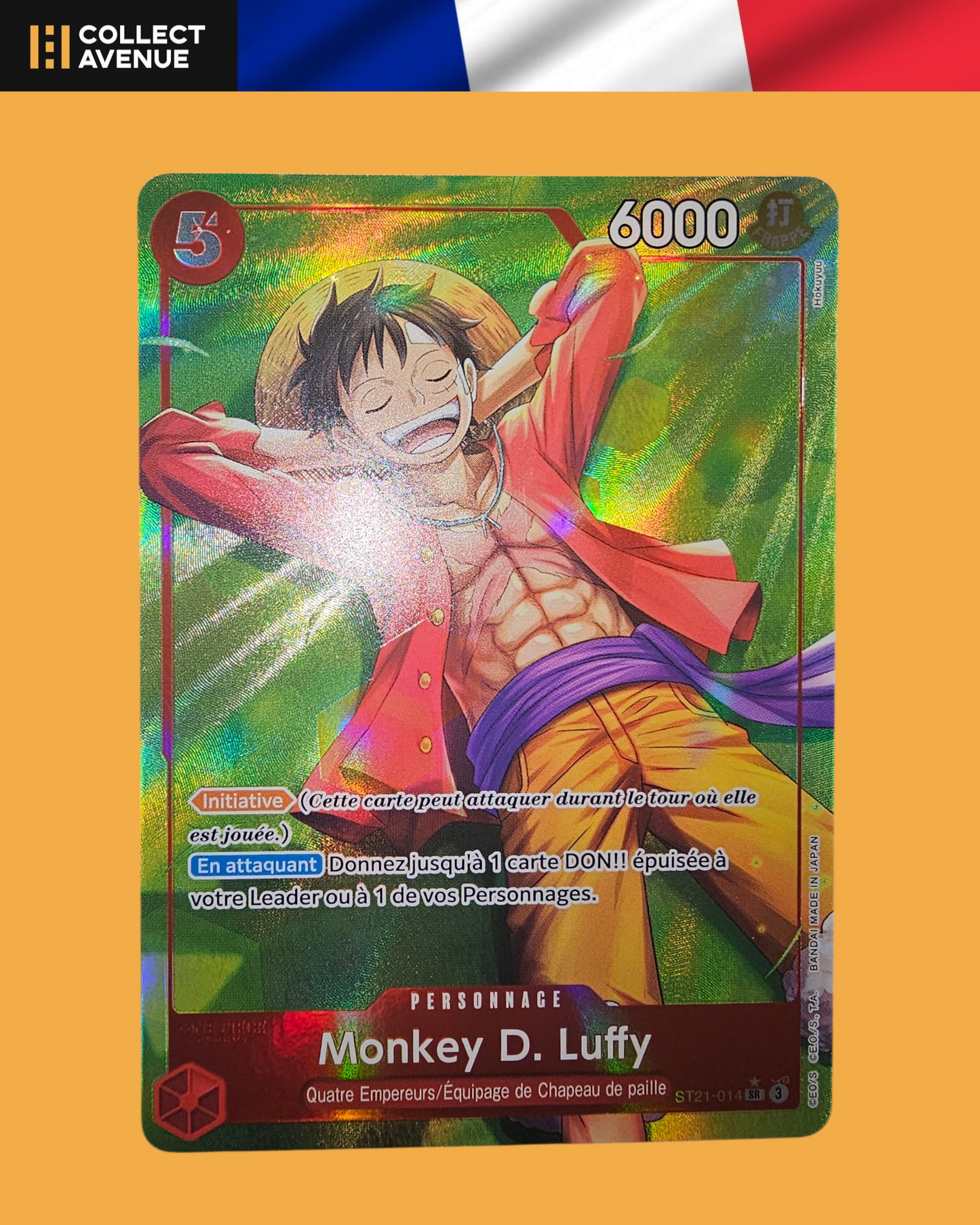☠️🚦One Piece Monkey D.Luffy ST21-014 SR Deck GEAR 5 FR🚦☠️