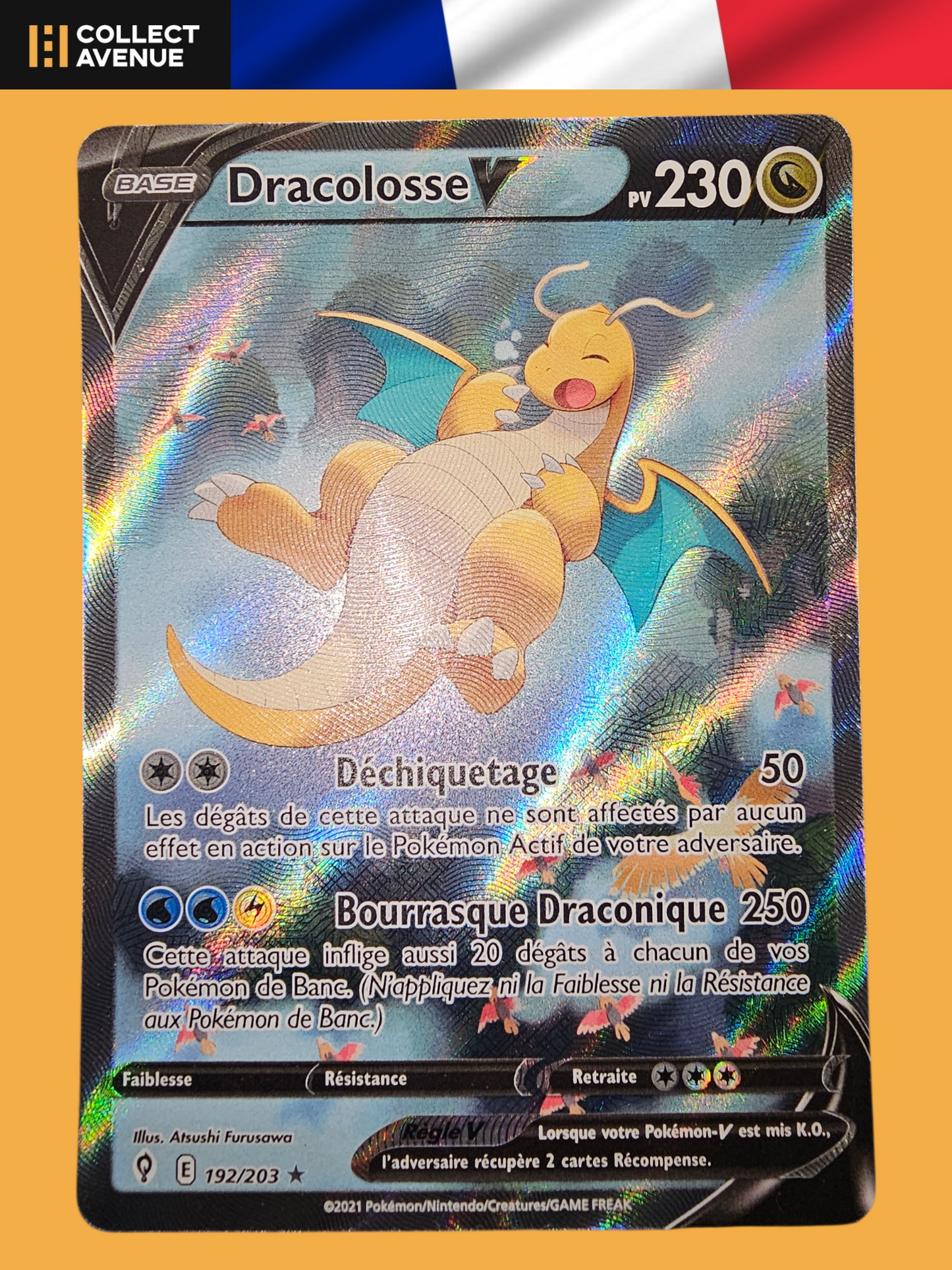 🚦Carte Pokémon Dracolosse V 192/203 FR🚦