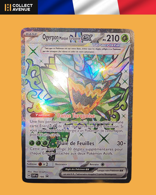 🚦Carte Pokémon Ogerpon Masque Turquoise Ex 166 Promo FR🚦