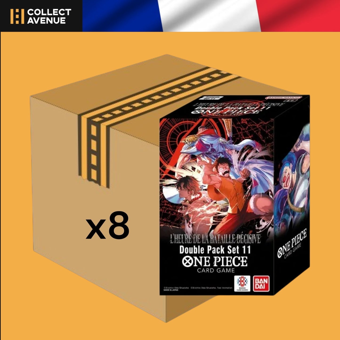 Display x8 Double Pack Set Vol.11 OP16 One Piece Card Game français scellé - Collect Avenue