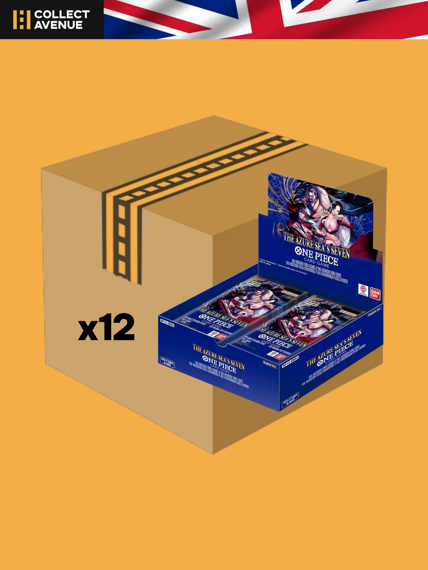 ☠️🚦Pré-commandes - One Piece - Case de 12 Displays - OP-14-EB04 The Azure Sea's Seven - Version Anglaise🚦☠️