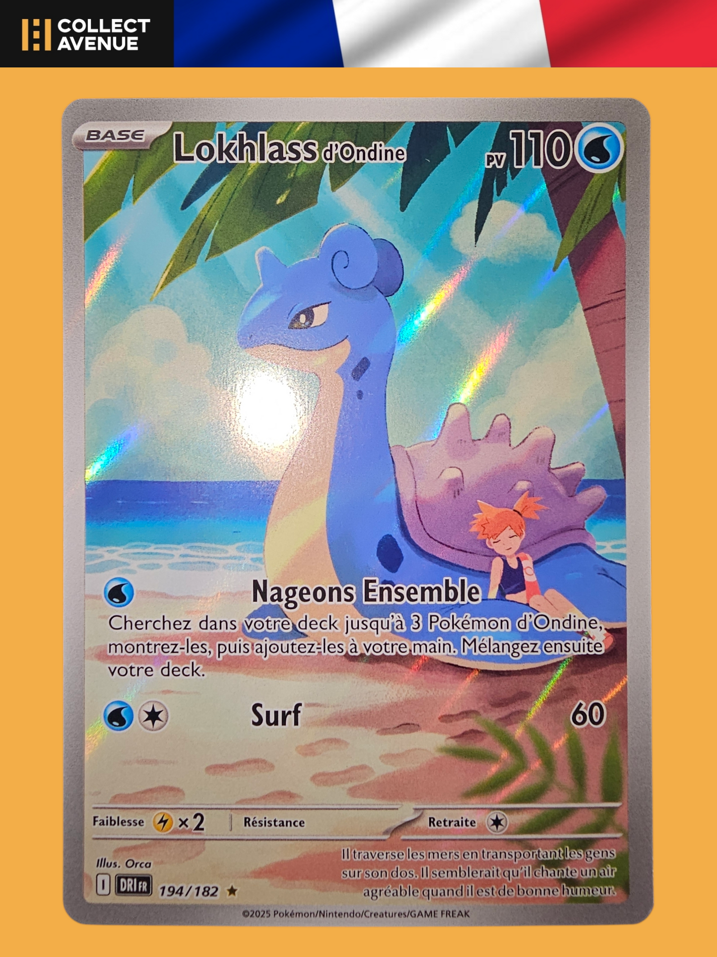 🚦Carte Pokémon Lokhlass d'Ondine 194/182 FR🚦
