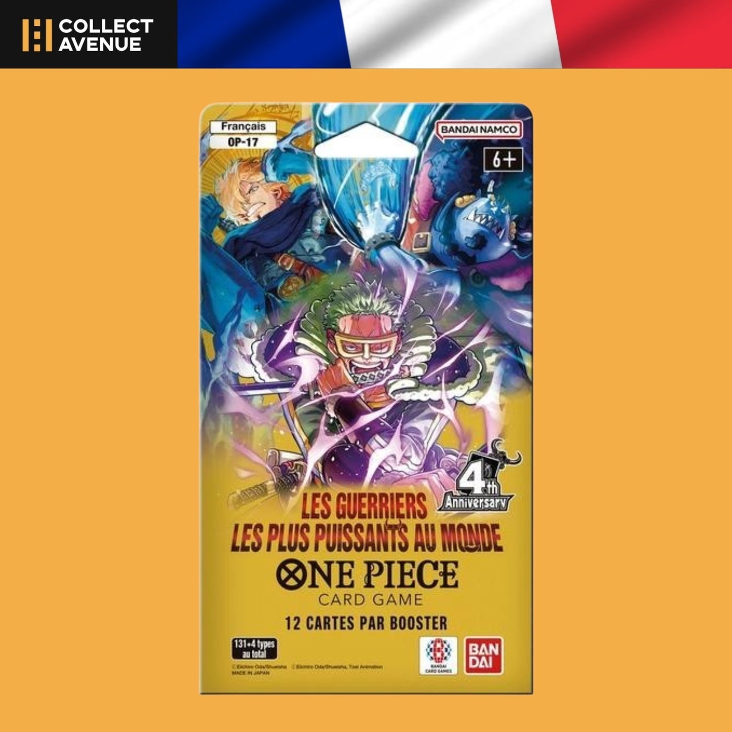 Blister One Piece OP17 français, illustration officielle Bandai disponible