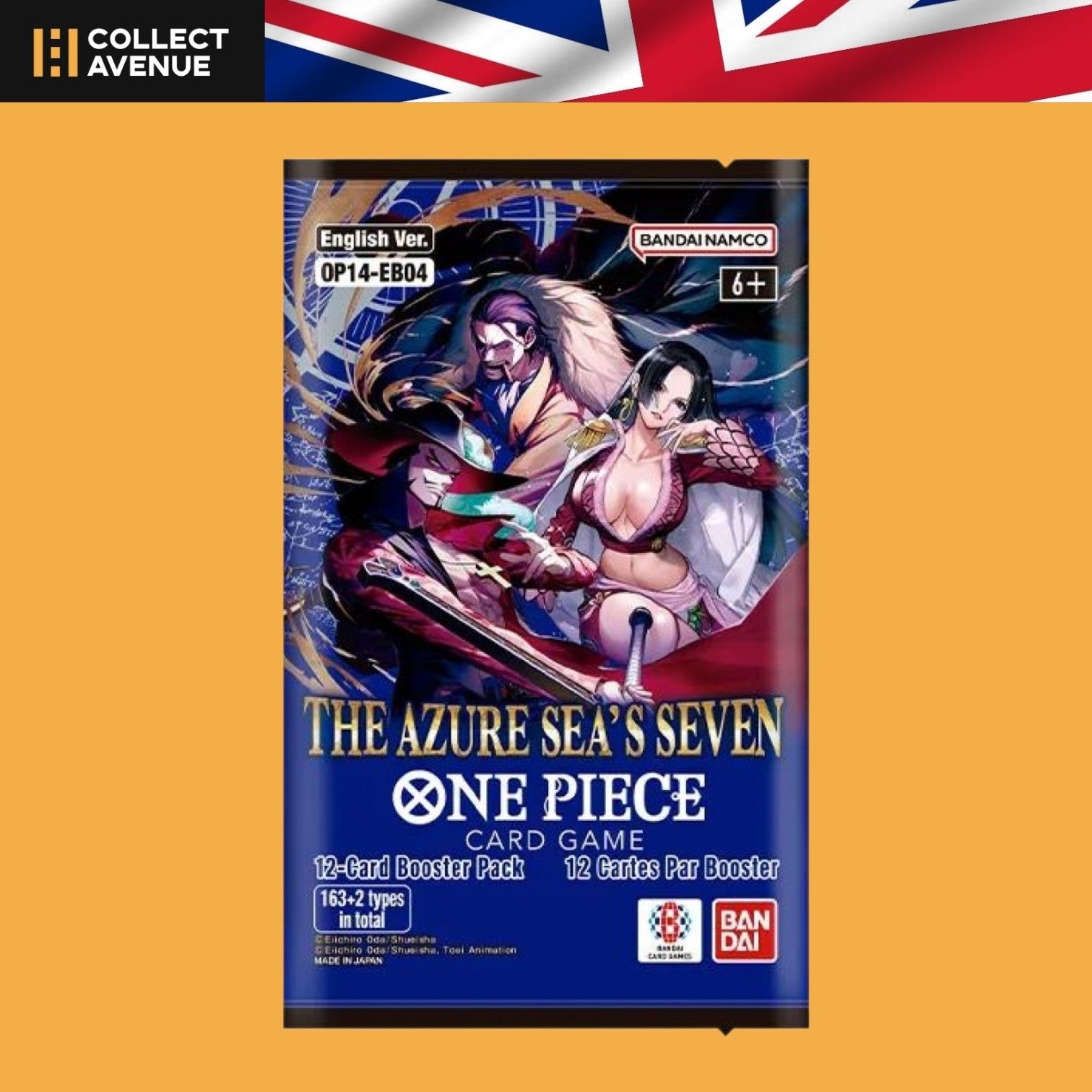 Booster à l'unité One Piece OP14 The Azure Sea's Seven, version anglaise scellée